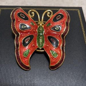 VINTAGE BOB MACKIE ENAMEL BUTTERFLY BROOCH
